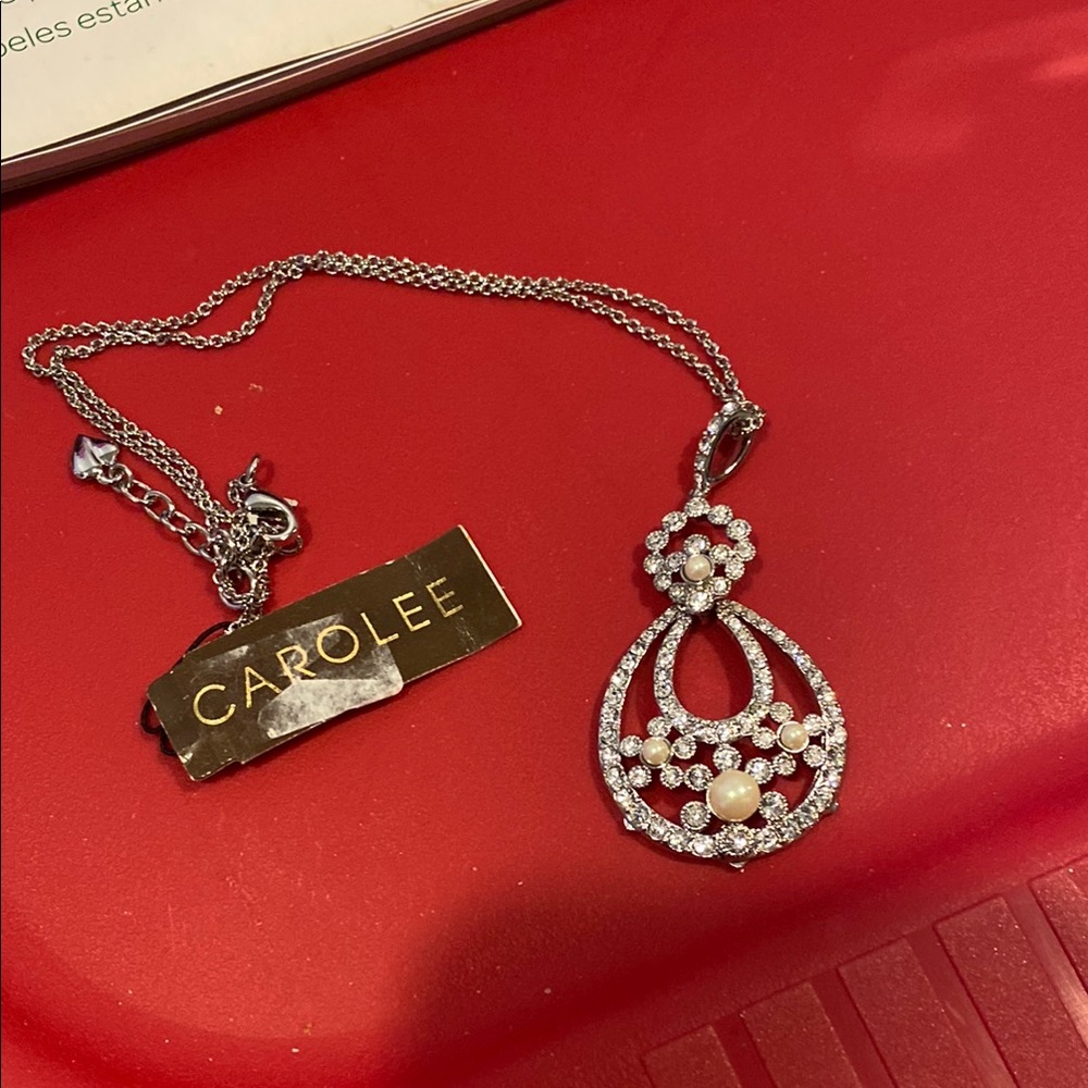 Carolee Silver Pendant Necklace